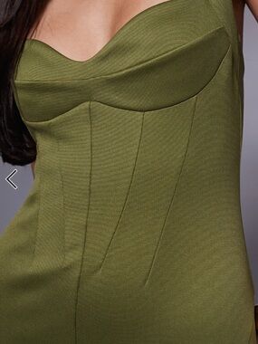 ASOS Olive Green Halter Midi Dress
